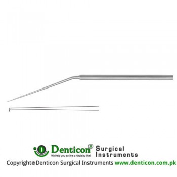 Micro Ear Needle Angled 90° Stainless Steel, 15.5 cm - 6" Tip Size 0.3 mm 